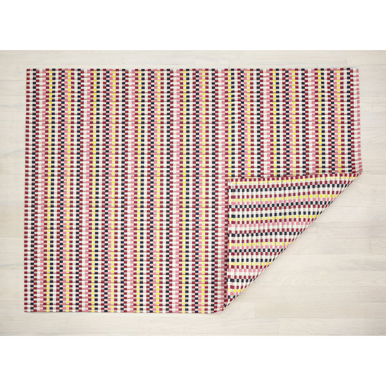 Pansy Stripe Flat Woven Easy Care Rectangular Floor Mat