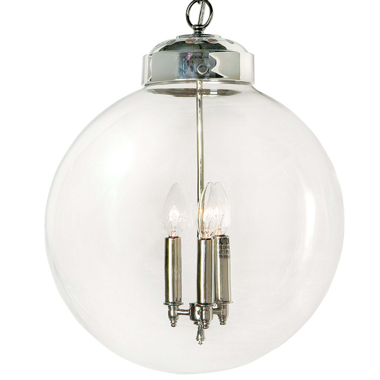 Regina Andrew Polished Nickel 3-Light Globe Pendant