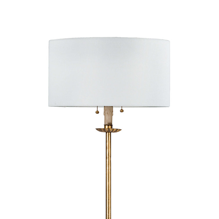 Regina Andrew Clove Stem Antique Gold Leaf 2-Light Floor Lamp