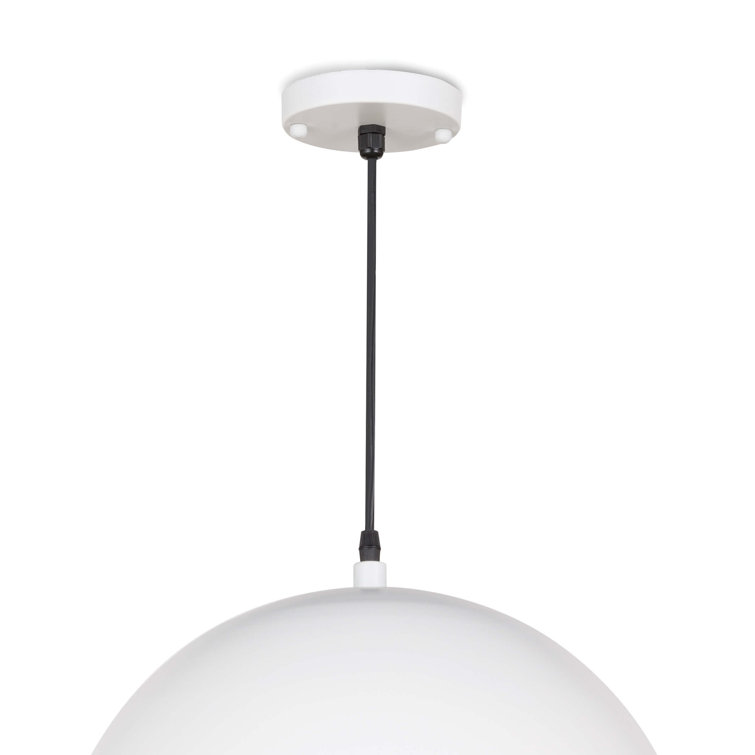 White and Gold Mini Bowl Pendant Light