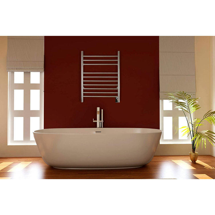 Wall Mounted Mirror Polish 10-Bar Towel Warmer