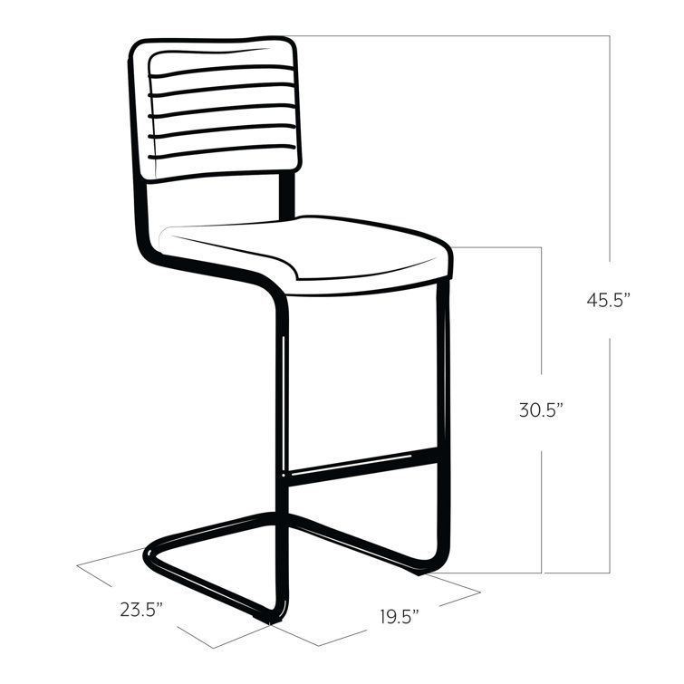 Distressed Whiskey Leather Dylan Counter Stools, 26.5" Seat Height