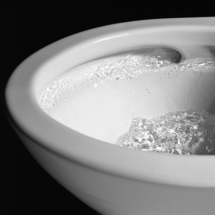 Cotton White Round Two-Piece High Efficiency Toilet