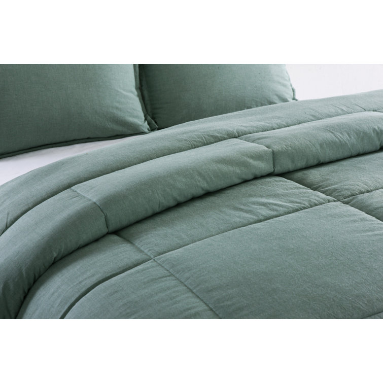 King Green Cotton Down Alternative Comforter Set