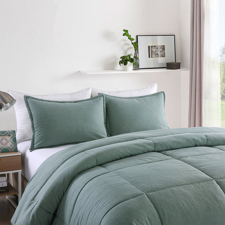 King Green Cotton Down Alternative Comforter Set