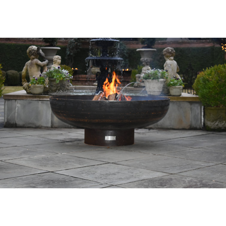 Harrogate Round Black Steel Wood Burning Fire Pit