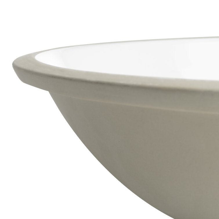 Nerida White Ceramic Round Undermount Bathroom Sink