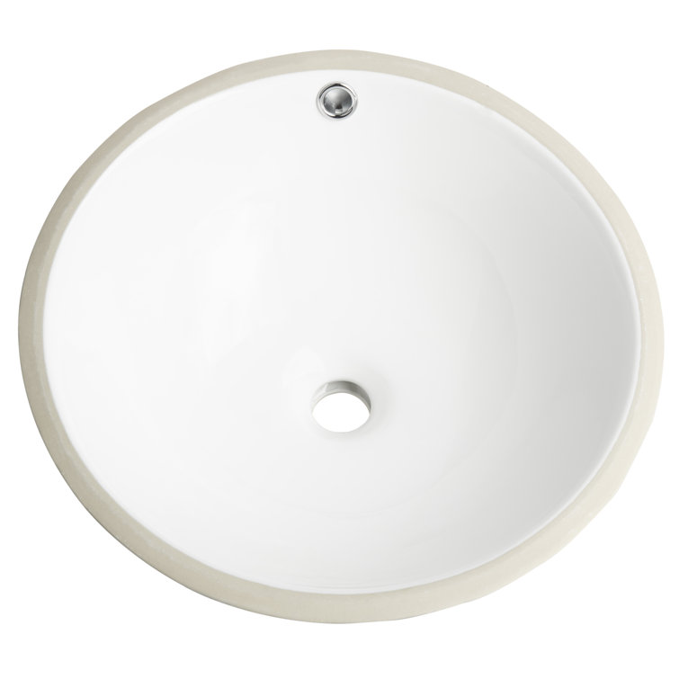 Nerida White Ceramic Round Undermount Bathroom Sink
