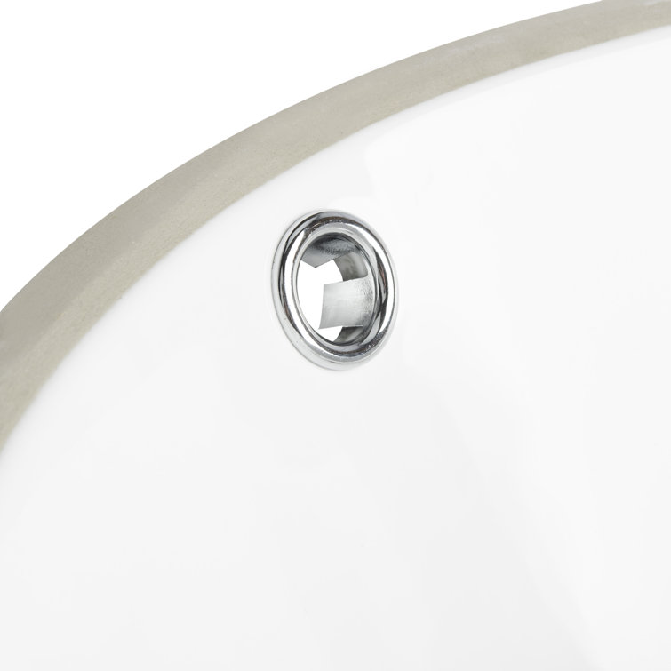Nerida White Ceramic Round Undermount Bathroom Sink