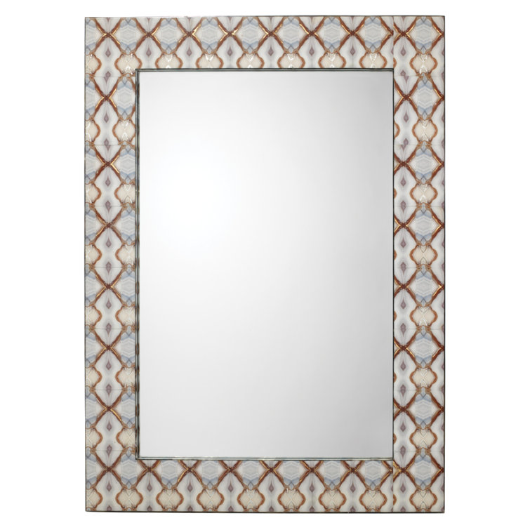 Gold Leaf Rectangular Wood Accent Mirror
