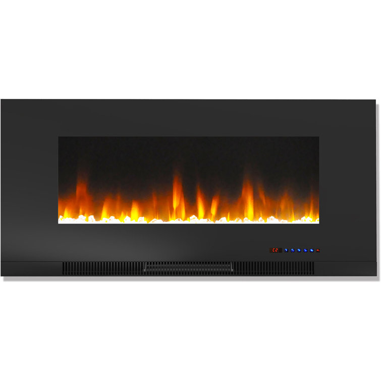 Somerset 70" Dark Coffee Black Electric Fireplace TV Stand