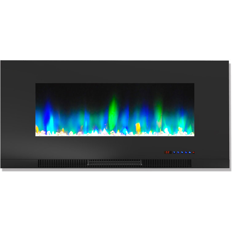 Somerset 70" Dark Coffee Black Electric Fireplace TV Stand