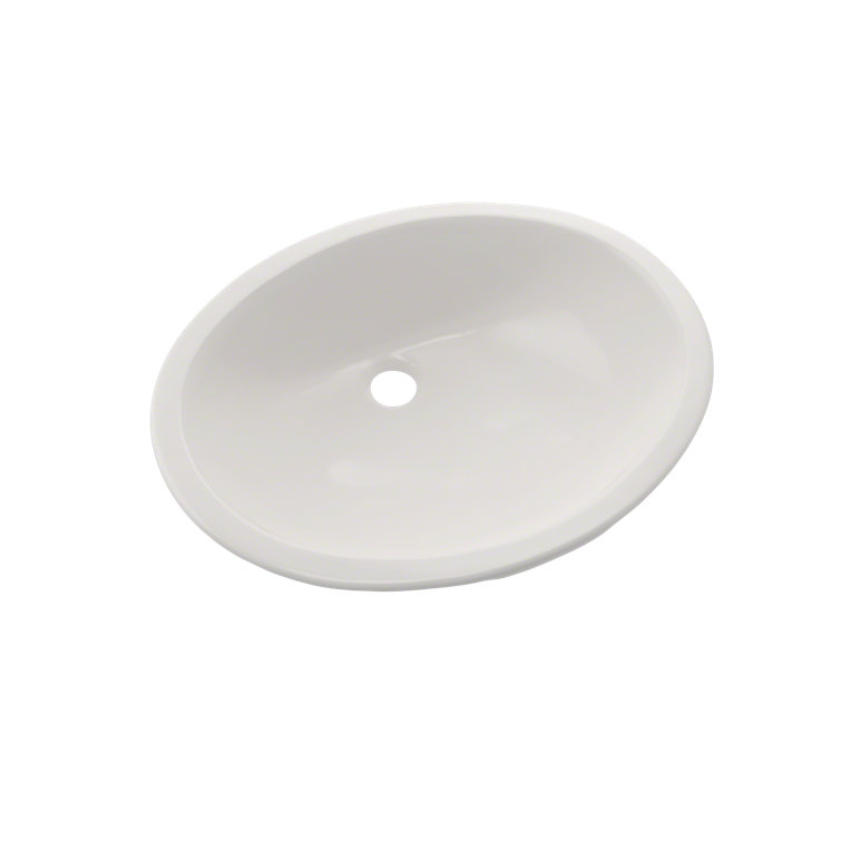 Colonial White Vitreous China Oval Undermount Bathroom Sink