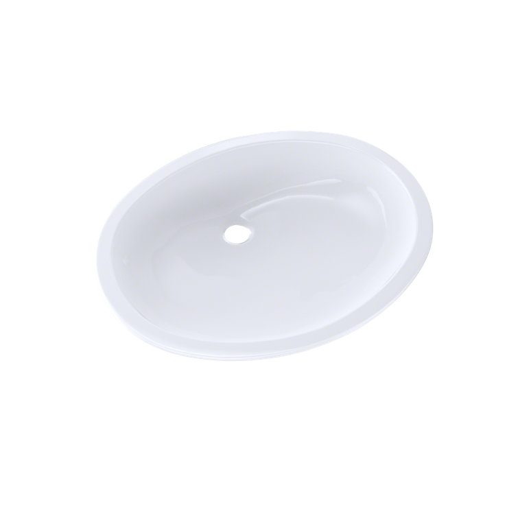 Cotton White Vitreous China Oval Undermount Bathroom Sink