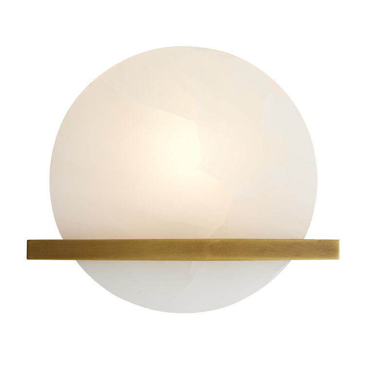Savion Bronze and Onyx 10" Mid-Century Wall Sconce