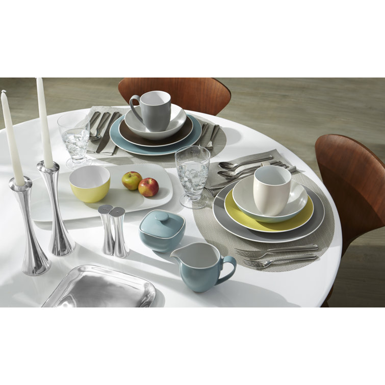 Vibrant Multicolor Porcelain Salad and Dessert Plates Set