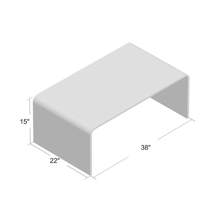 Crystal Clear Rectangular Acrylic Coffee Table
