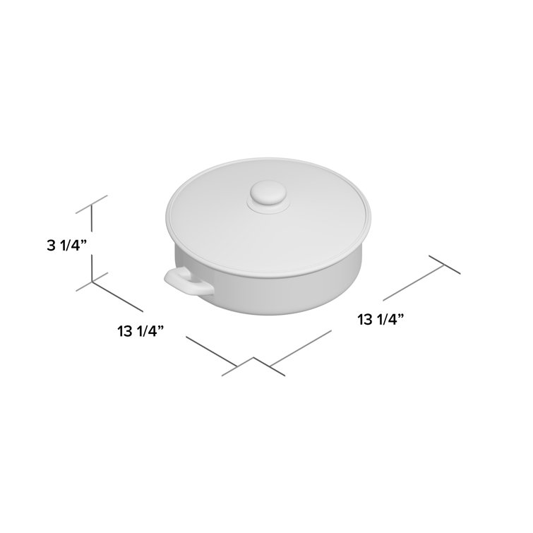 Gray and White Swirl Non-Stick Aluminum Saute Pan with Glass Lid