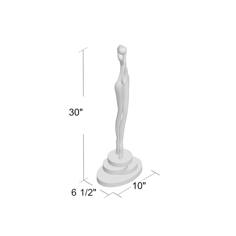 Tall Worn Silverleaf Traditional People Statue