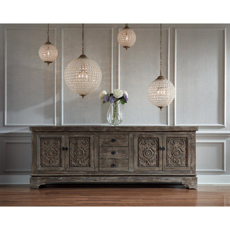 Allesandria Gold and Bronze 3-Light Crystal Chandelier - 18"x24"