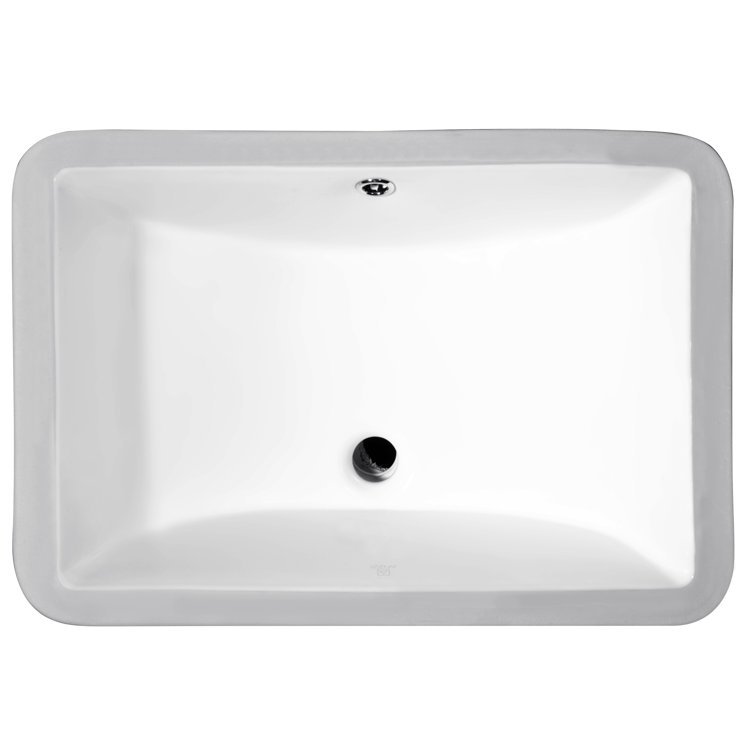 Pegasus 21'' Glossy White Ceramic Undermount Bathroom Sink