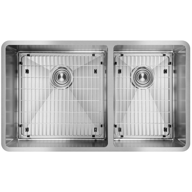 Elkay 31.5" Polished Satin Stainless Steel Double Bowl Undermount Sink