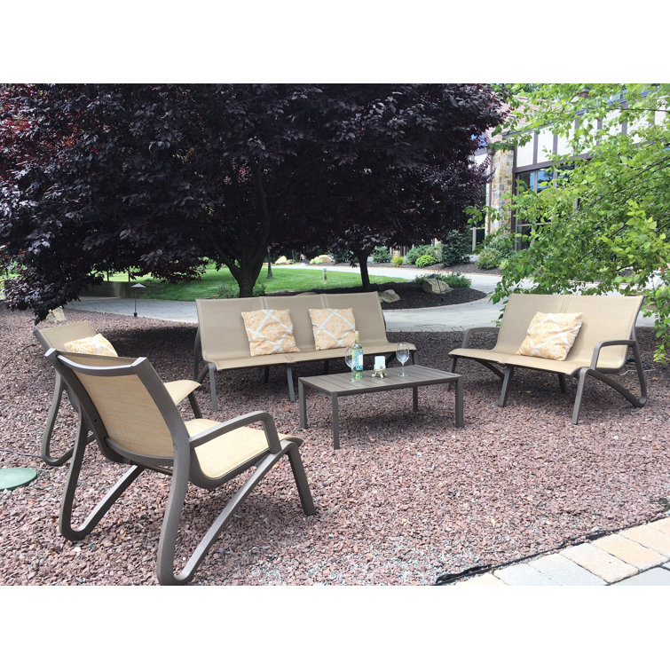 Sunset Fusion Bronze Rectangular Aluminum Cocktail Table