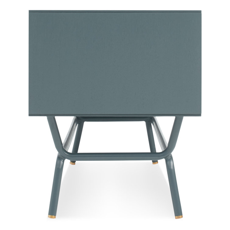 Marine Blue Long and Low Steel Buffet Table