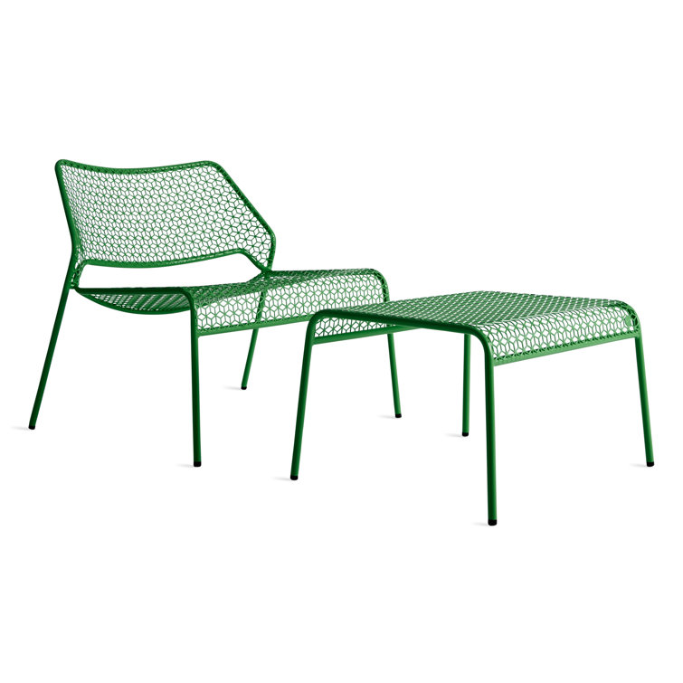 Green Geometric Metal Indoor/Outdoor Lounge Chair