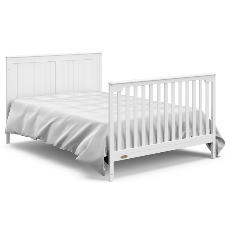 White 5-in-1 Convertible Crib with Storage Drawer