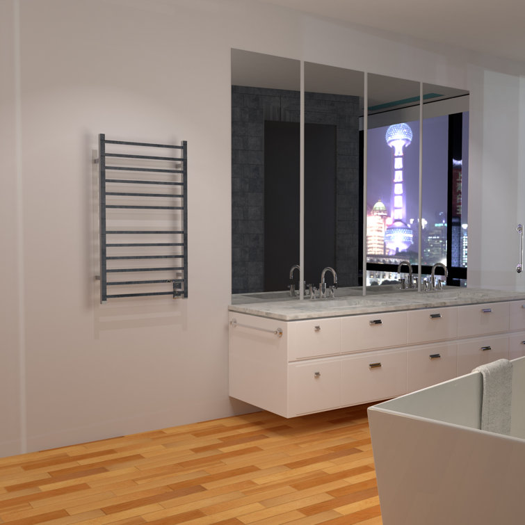 Polished Nickel Stainless Steel Wall Mounted Electric Towel Warmer
