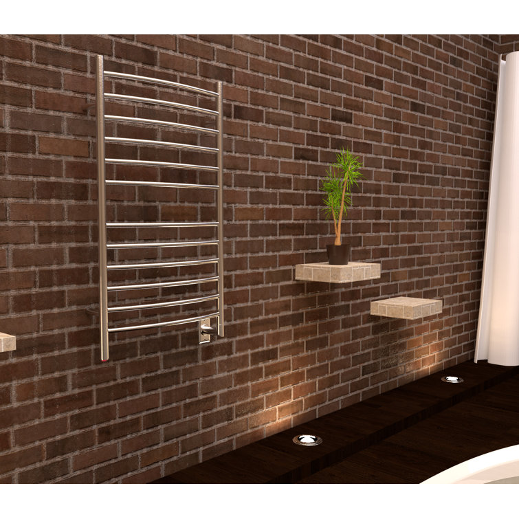 Radiant Large Curved Towel Warmer Hybrid Hardwired or Plug in