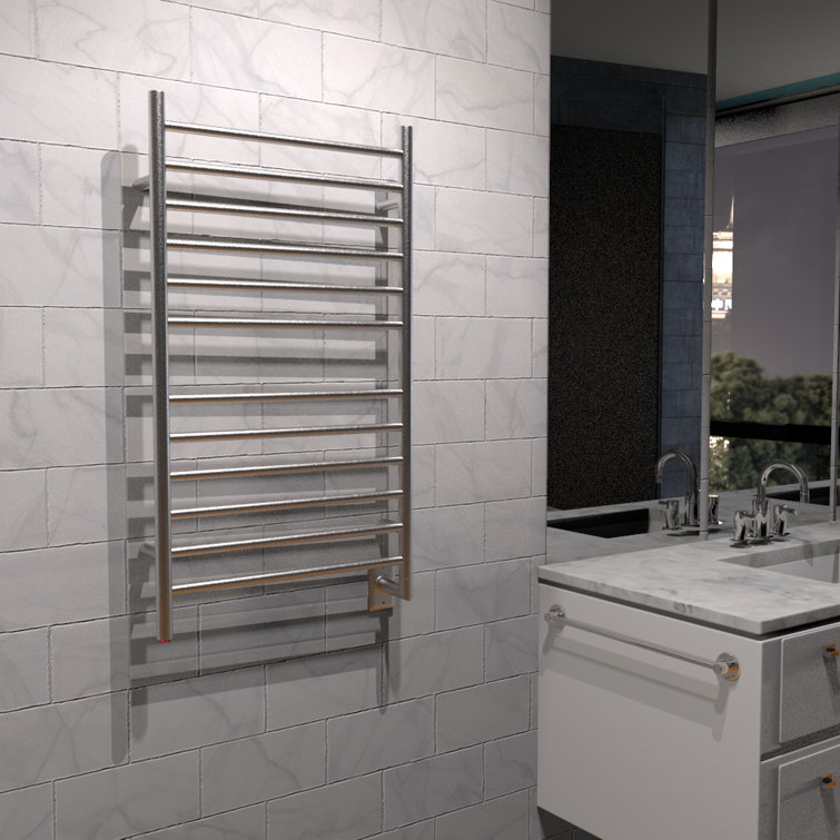 Radiant Large Curved Towel Warmer Hybrid Hardwired or Plug in