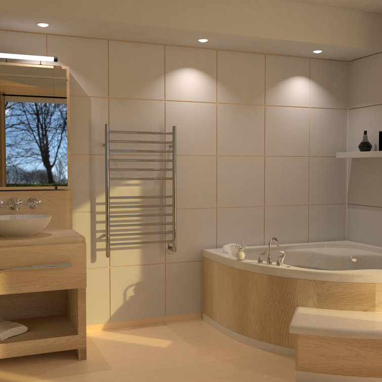 Radiant Large Curved Towel Warmer Hybrid Hardwired or Plug in