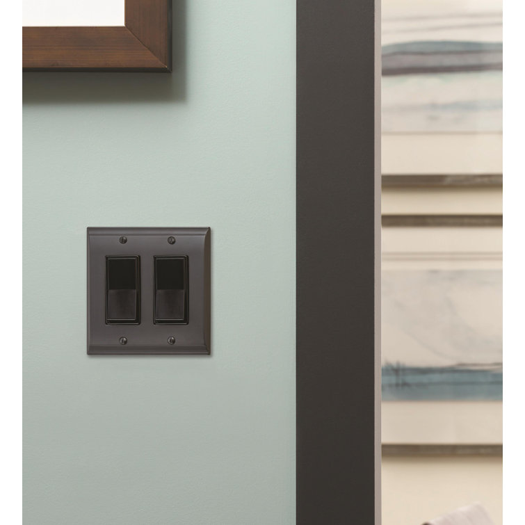 Candler Black Bronze 2-Gang Rocker Wall Plate