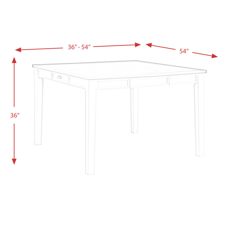 Gray and White Acacia Wood 7-Piece Counter Height Dining Set