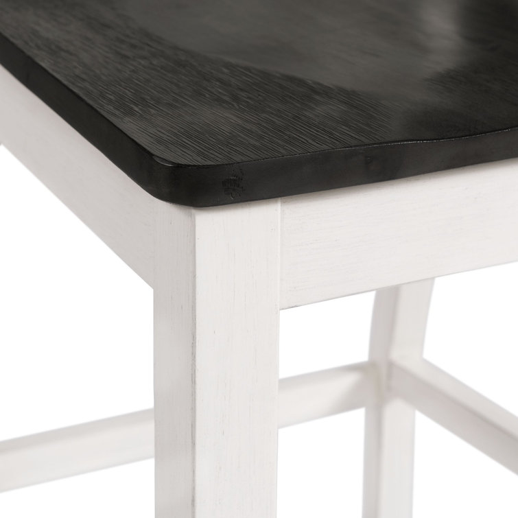 Gray and White Acacia Wood 7-Piece Counter Height Dining Set