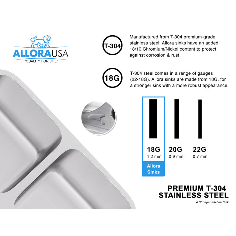 31.25'' Stainless Steel Double Bowl Undermount Kitchen Sink