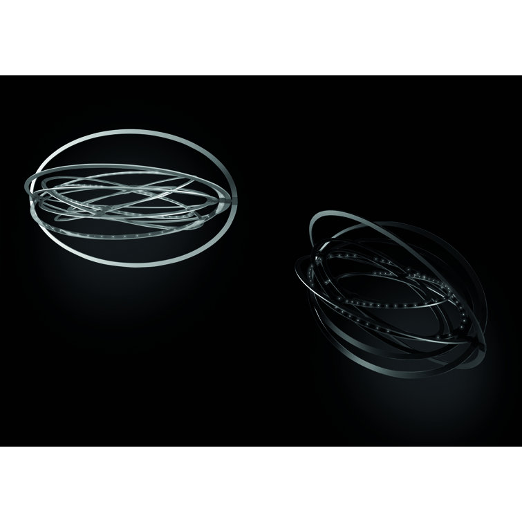 Copernico Silver Grey LED Suspension Lamp with Adjustable Ellipses