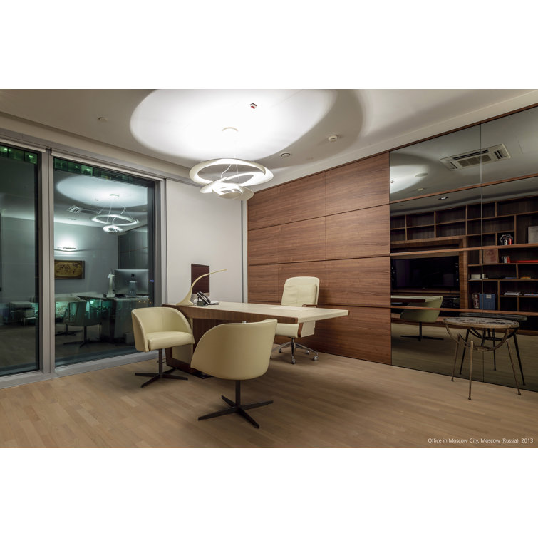 Pirce Large White Aluminum LED Suspension Light