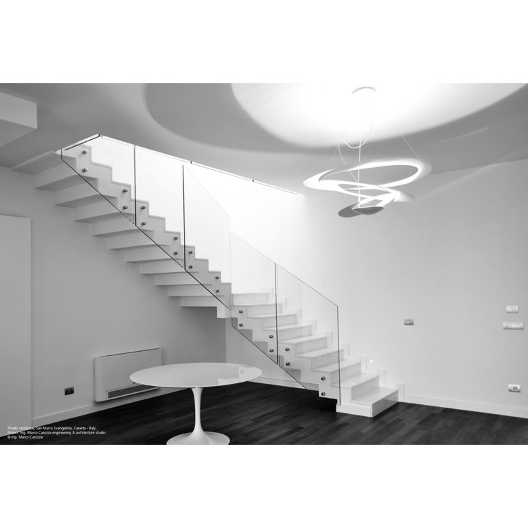 Pirce Large White Aluminum LED Suspension Light