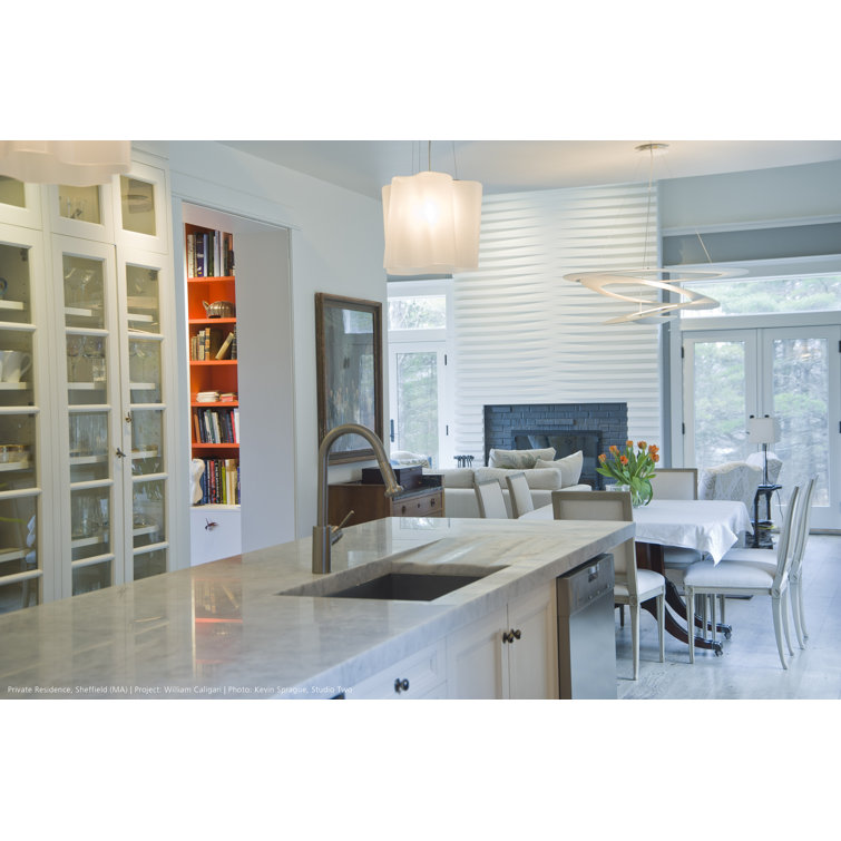 Pirce Large White Aluminum LED Suspension Light
