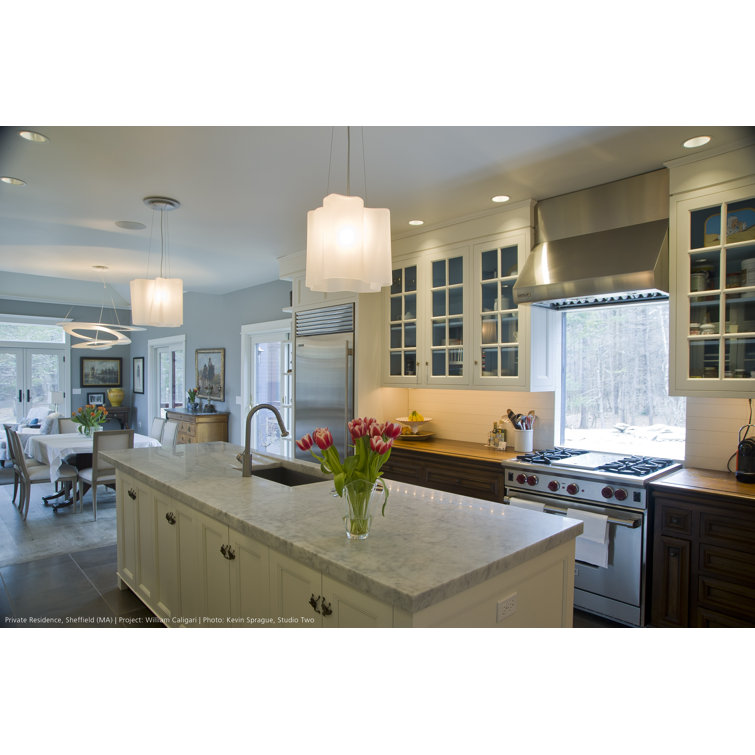 Pirce Large White Aluminum LED Suspension Light