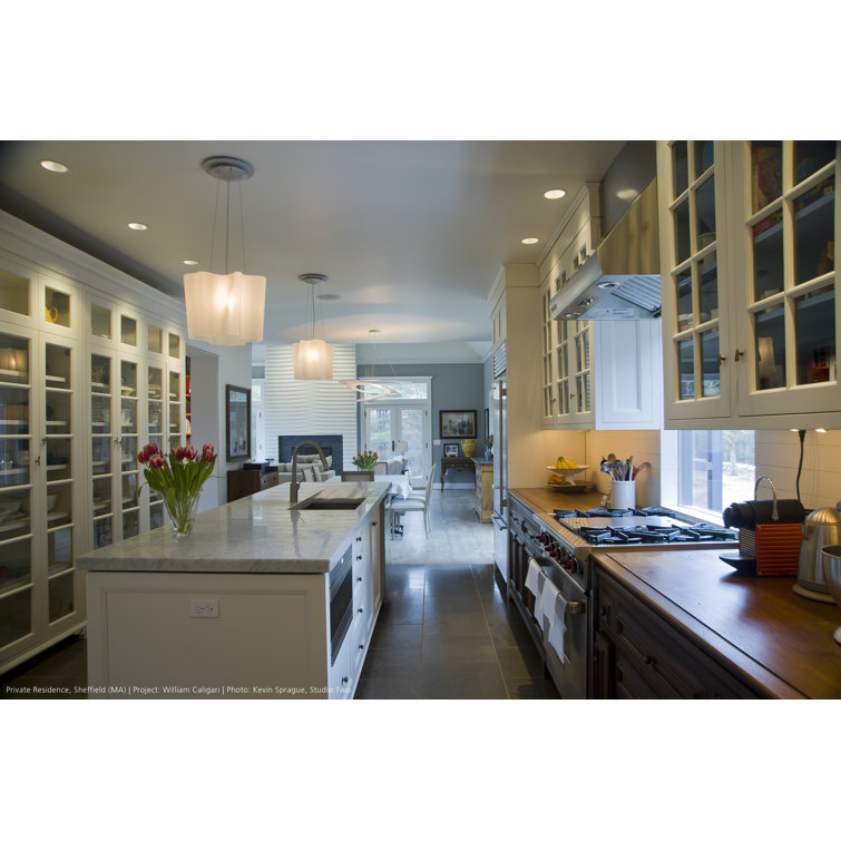Pirce Large White Aluminum LED Suspension Light