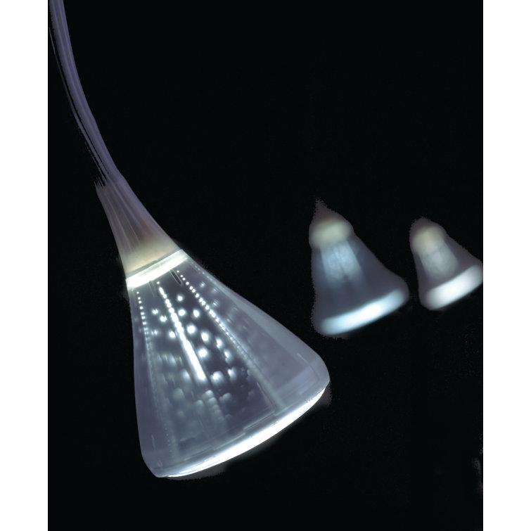 Gray Silicone and Steel Arched Floor Lamp with LED Light