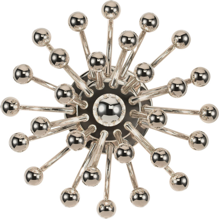 Polished Nickel Anemone 13" Flush Mount/Wall Sconce