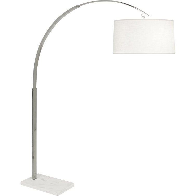 Archer White Marble Base Arc Floor Lamp