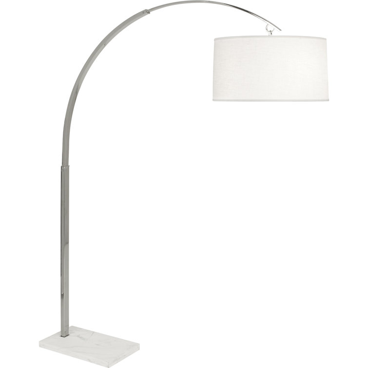 Archer White Marble Base Arc Floor Lamp