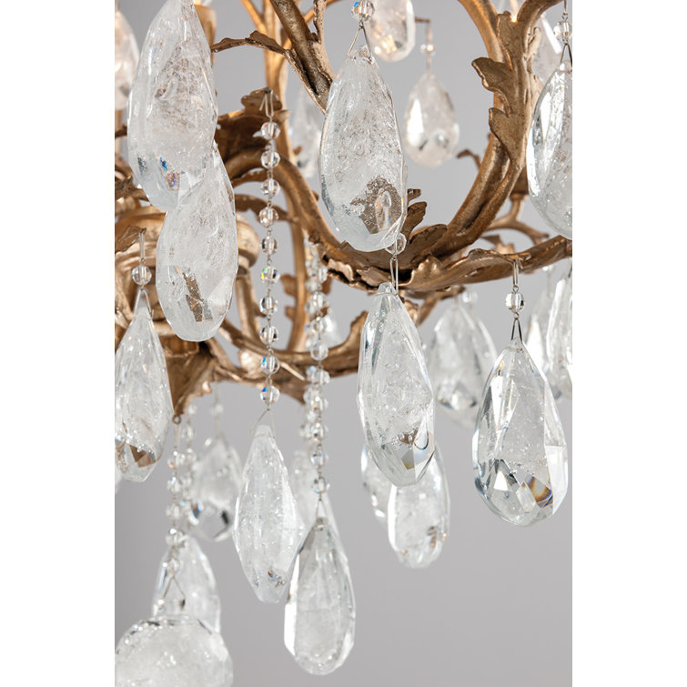 Amadeus Rustic 20'' Bronze and Crystal Candle-Style Chandelier