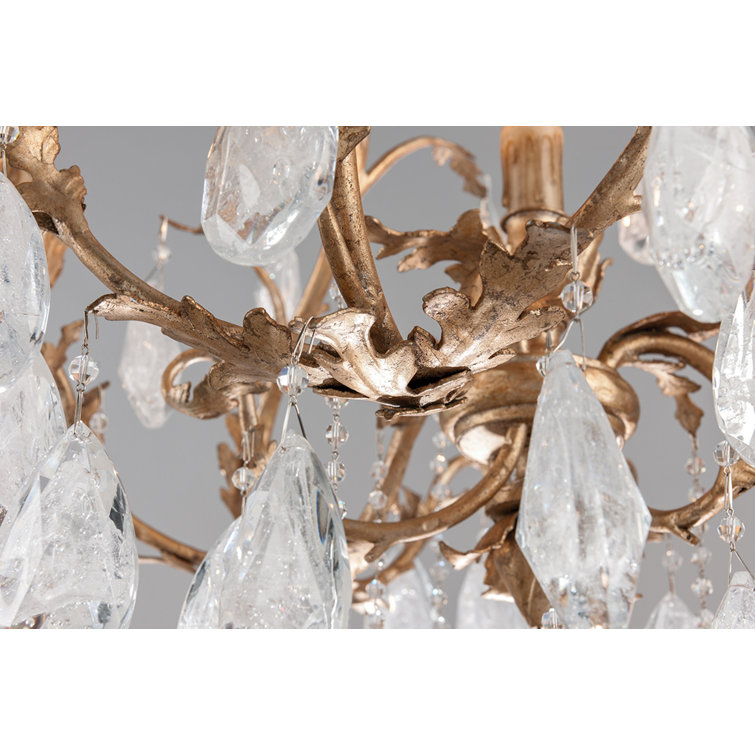 Amadeus Rustic 20'' Bronze and Crystal Candle-Style Chandelier